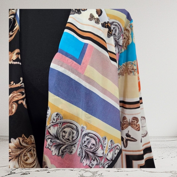 Alberto Makali Multicolor Patchwork Cardugan Size Small - Picture 3 of 7